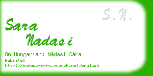 sara nadasi business card